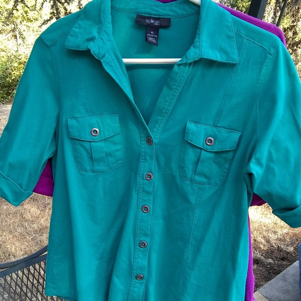 **2 Style and Co. Blouses PL**